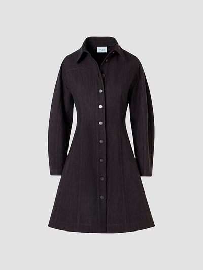 Akris punto Women's Panel Winter Denim Shirtdress