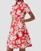 Akris punto Women's Paper-Cut Flower Print Cotton Mini Shirtdress - 6