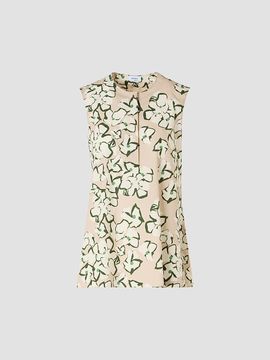 Akris punto Women's Papercut Flower Print Cotton Tunic Top