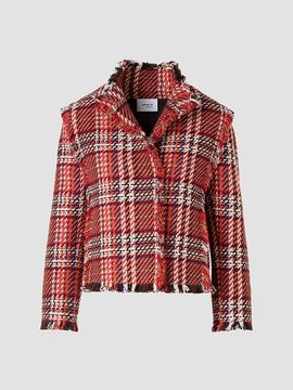 Akris punto Women's Plaid Cotton-Blend Tweed Jacket