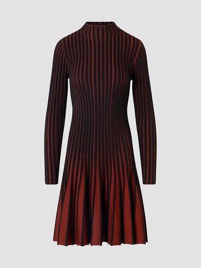 Akris punto Women's Pleated Wool Dress