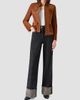 Akris punto Women's Point Collar Suede Jacket - 2