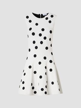 Akris punto Women's Polka Dot Fit & Flare Mini Dress