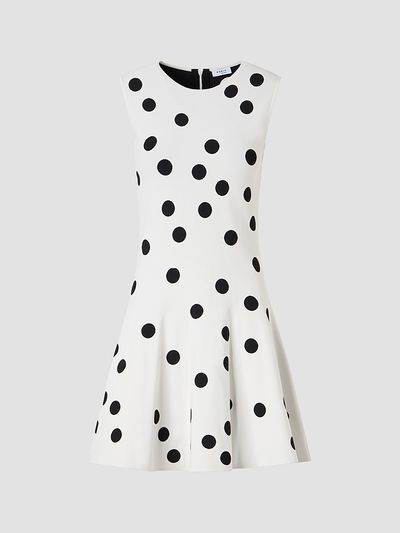 Akris punto Women's Polka Dot Fit & Flare Mini Dress
