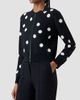 Akris punto Women's Polka Dot Wool Zip Cardigan - 6