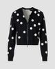 Akris punto Women's Polka Dot Wool Zip Cardigan - 7