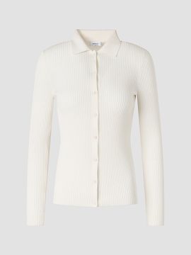 Akris punto Women's Rib-Knit Wool Shirt