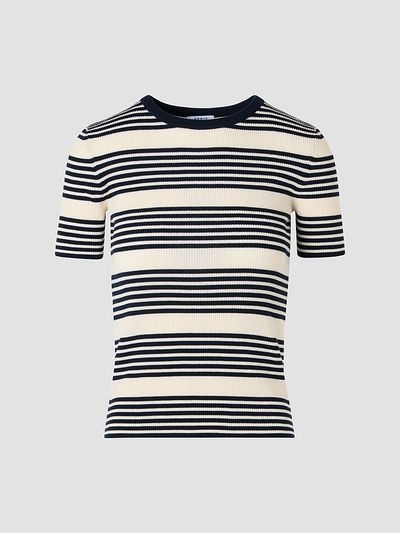 Akris punto Women's Rib-Knit Wool T-Shirt