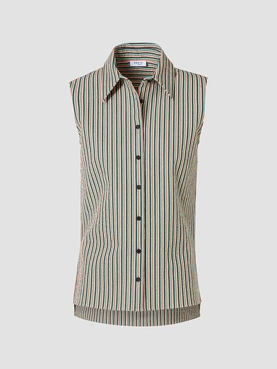 Akris punto Women's Seersucker Striped Cotton Blouse