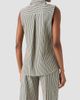 Akris punto Women's Seersucker Striped Cotton Blouse - 3