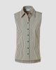 Akris punto Women's Seersucker Striped Cotton Blouse - 7