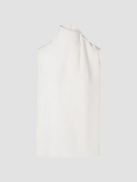 Akris punto Women's Silk Shawl Draped Sleeveless Blouse
