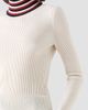 Akris punto Women's Stripe Mock Turtleneck Wool Sweater - 5
