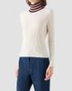 Akris punto Women's Stripe Mock Turtleneck Wool Sweater - 6