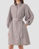 Akris punto Women's Striped Cotton Belted Shirtdress - 6