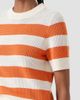 Akris punto Women's Striped Short-Sleeve Crewneck Sweater - 5