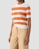 Akris punto Women's Striped Short-Sleeve Crewneck Sweater - 6