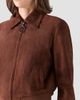 Akris punto Women's Suede Bomber Short Jacket - 5