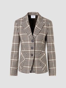 Akris punto Women's Tweed Check Wool-Blend Blazer