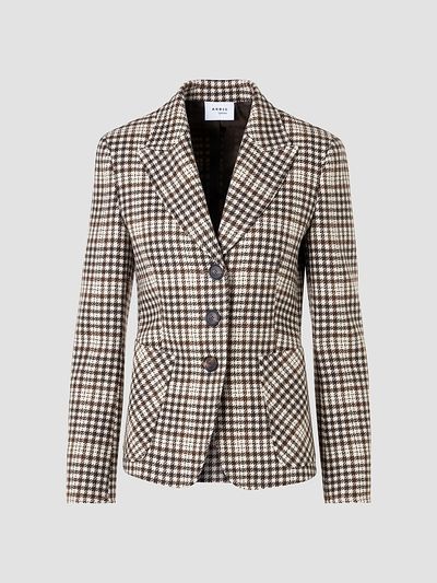 Akris punto Women's Tweed Check Wool-Blend Blazer