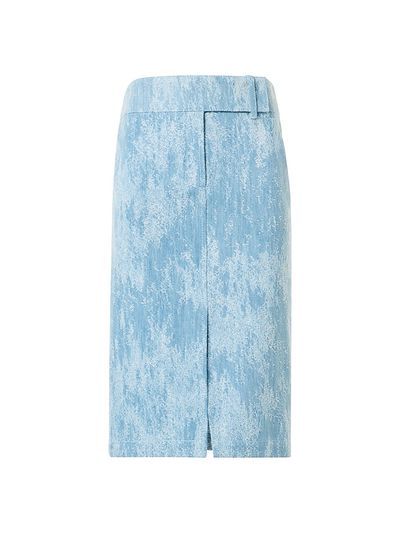 Akris punto Women's Washed Jacquard Denim Pencil Skirt