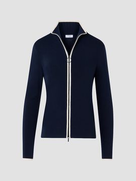 Akris punto Women's Wool Zip-Front Cardigan