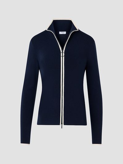 Akris punto Women's Wool Zip-Front Cardigan