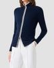 Akris punto Women's Wool Zip-Front Cardigan - 6