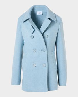 Akris punto Wool Double-Breasted Peacoat