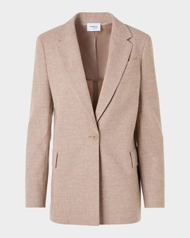 Akris punto Wool Single-Breasted Boyfriend Blazer Jacket