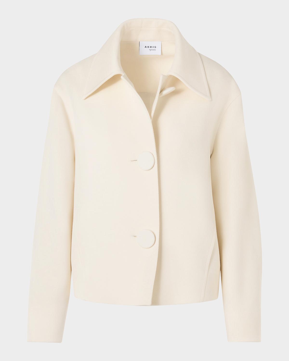 Akris punto Wool Single-Breasted Short Jacket