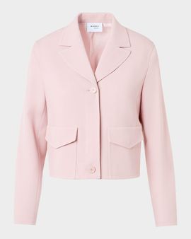 Akris punto Wool Twill Single-Breasted Short Jacket