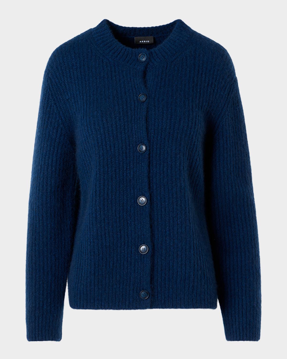 Akris Rib Knit Cashmere-Silk Cardigan