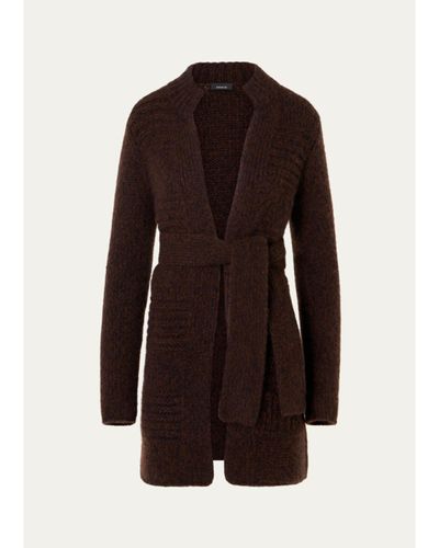 Akris Rib Mouline Cashmere-Silk Open Cardigan