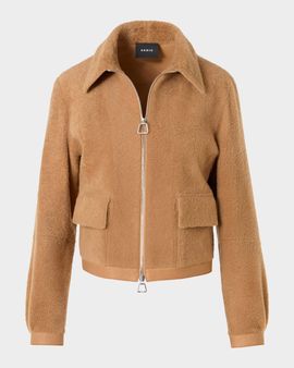 Akris Sady Lamb Shearling Short Jacket