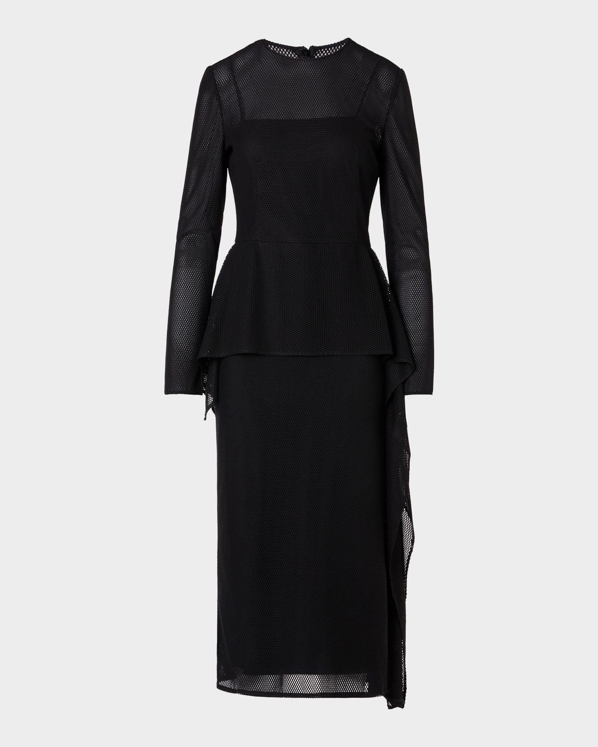 Akris Semi-Sheer Technical Mesh Midi Dress
