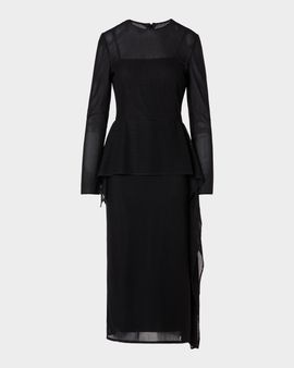 Akris Semi-Sheer Technical Mesh Midi Dress