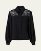 Akris Sequin Embellished Silk Crepe Blouse - 1