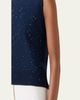Akris Sequined Wool-Cashmere Sleeveless Sweater - 5