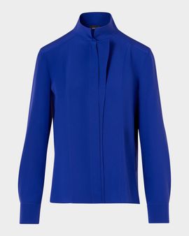 Akris Silk Crepe Asymmetric Blouse