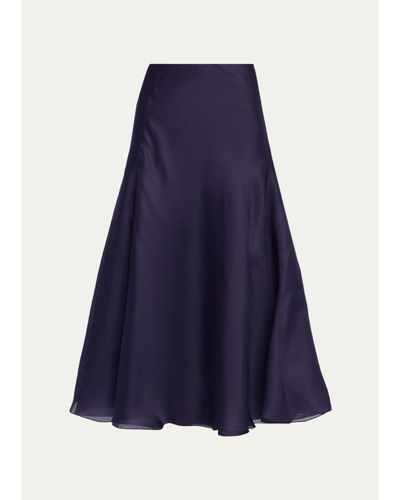 Akris Silk Organza A-Line Midi Skirt