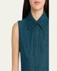 Akris Sleeveless Denim Midi Shirtdress - 5