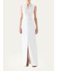 Akris Sleeveless Fringed Organza V-Neck Silk Crêpe Column Gown - 2