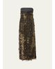 Akris Strapless Empire Layered Metallic Organza Midi Dress - 1