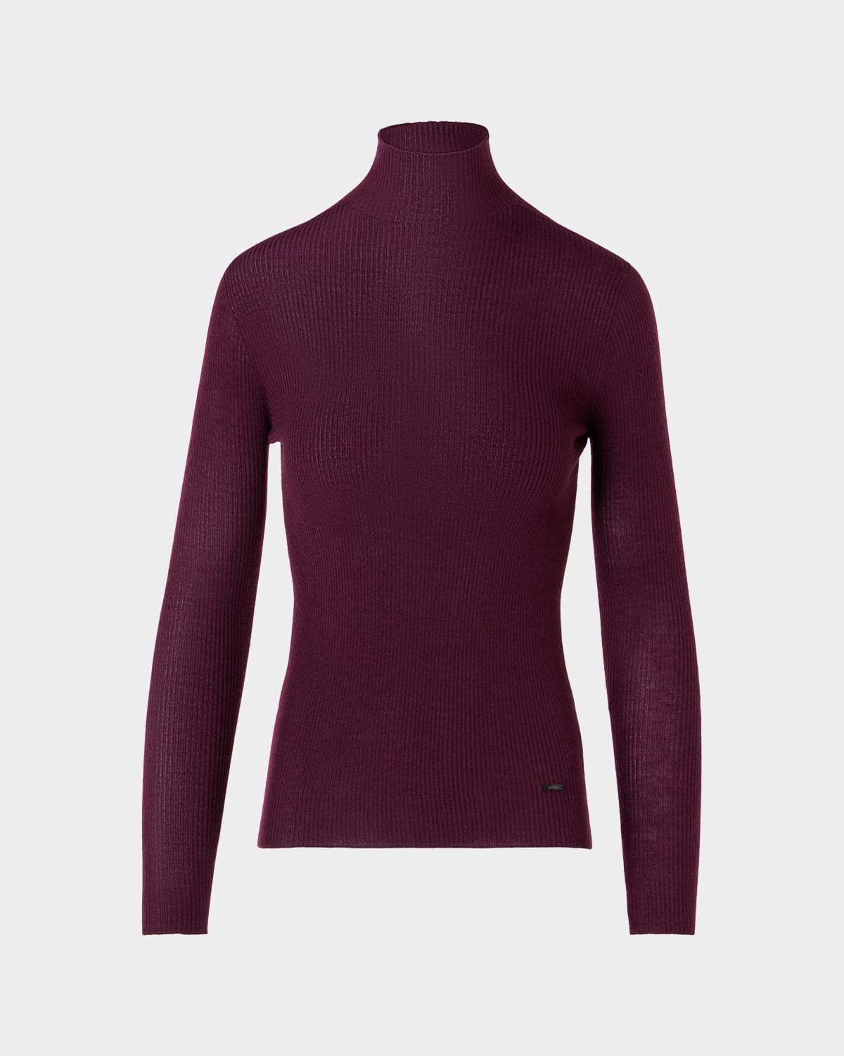 Akris Turtleneck Cashmere-Silk Rib Seamless Sweater