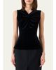 Akris Twisted Velvet Jersey Sleeveless Top - 4