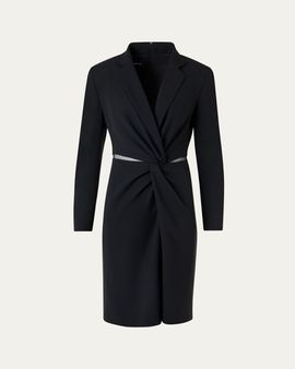 Akris Twisted Waist Cutout Blazer Dress