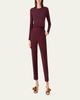 Akris Viscose-Crepe Tapered Leg Ankle Cuffed Pants - 2