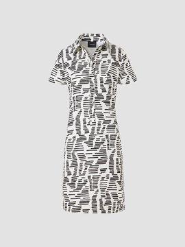 Akris Women's Abstract Linen Polo Mini Dress