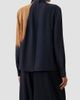 Akris Women's Abstract Print Silk Draped Blouse - 3